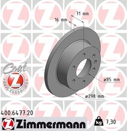 Tarcza hamulcowa  tylna  CRAFTER SPRINTER 906 / 907 / 910  298 mm