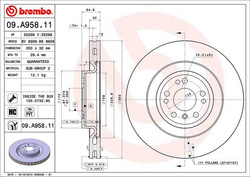 Tarcza hamulcowa przód  X 166 W 166 C 292   śr 350 mm