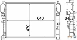 Chłodnica wody  W 219  W 211 2.7 CDi  NISSENS