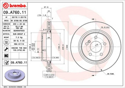 Tarcza hamulcowa tylna wentylowana   W 204 C 207  300 mm