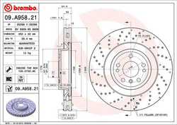Tarcza hamulcowa przód X 166 W 166 C 292 AMG śr 350 mm