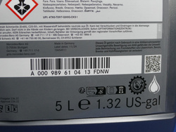 Olej hydrauliczny 5 L. MB 236.22   7G-DCT 724 1..  C 118  W 177 H 247  W 247