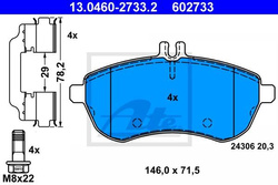 Klocki hamulcowe przód R  172  W 204 C 207 W 212
