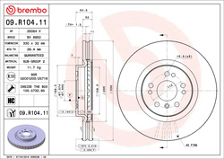 Tarcza hamulcowa przód   W 164 R 251 330 mm 