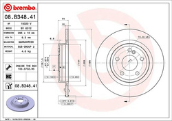 Tarcza hamulcowa tylna  C 117   X 156 GLA  W 176  W 246 295 mm