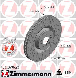 Tarcza hamulcowa przód   W 164  R 251 63 AMG  390 mm 