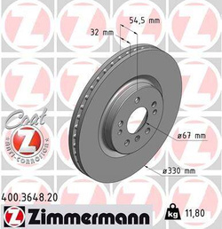 Tarcza hamulcowa przód   W 164  R 251 330 mm 