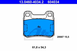 Klocki hamulcowe tylne W 124 W 201 W 202 ATE
