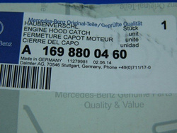 Uchwyt otwierania pokrywy silnika z zamkiem W 169